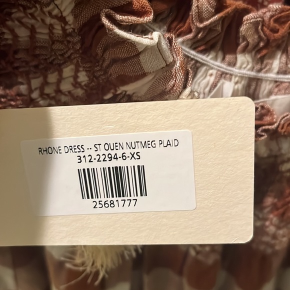 NWT Doen Rhone Dress szXS Nutmeg - Picture 3 of 4